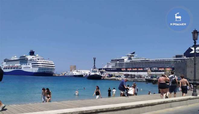 «Πλημμύρισε» χθες από 6.000 τουρίστες το λιμάνι της Ρόδου