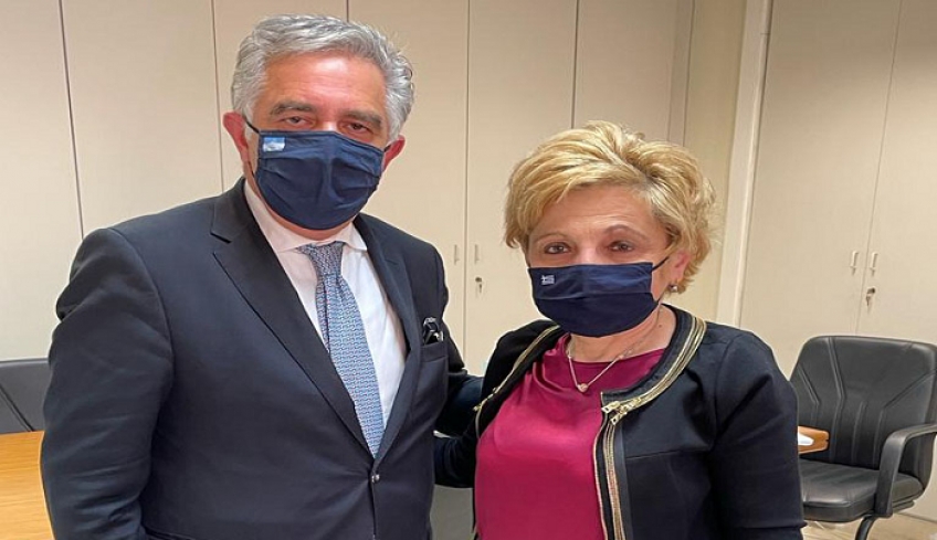 Συνάντηση του Βασ. Υψηλάντη με τη Γ.Γ Φορολογικής Πολιτικής και Δημόσιας Περιουσίας κ. Αθηνά Καλύβα