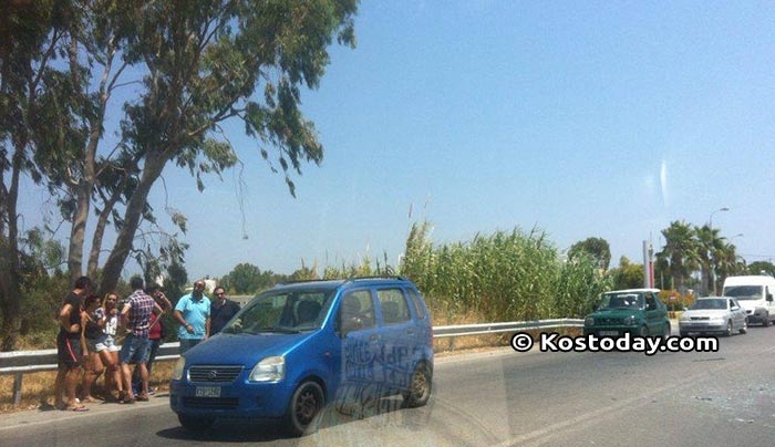 NEO Τροχαίο ατύχημα στον Επαρχιακό δρόμο, έξω από τα LIDL (φωτό)