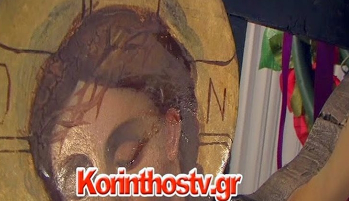 Κορινθία: Ο Εσταυρωμένος «δακρύζει» από τις εκλογές