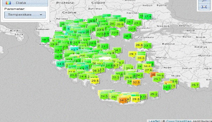 Μετά τα μεσάνυχτα ( 01:20) στην Κάλυμνο καταγράφηκε η μεγαλύτερη θερμοκρασία στον Ελλαδικό χώρο: 35,4 βαθμούς C.