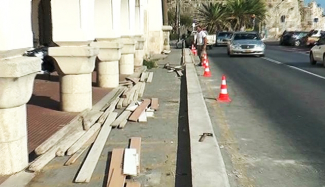 Ανάπλαση και πεζοδρόμηση μπροστά από το Διοικητήριο της Κω