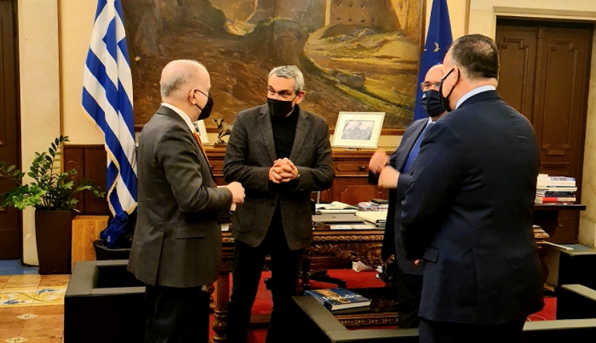 Συνάντηση Γ. Χατζημάκου - Δημάρχου Ρόδου - Ι. Παππά με Υφυπουργό Μεταφορών Μιχάλη Παπαδόπουλο