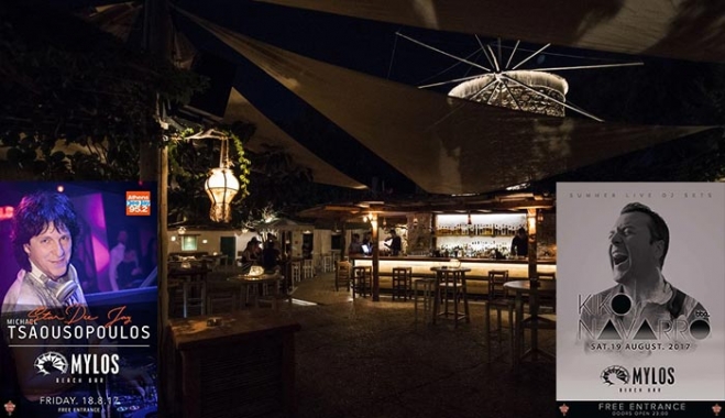 Ο #No1 DJ της Ελλάδας, ο Michael Tsaousopoulos και Kiko Navarro, στο stage του Mylos Beach Bar !