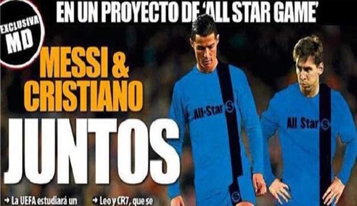 Σκέψεις για ευρωπαϊκό All Star Game κάνει η UEFA - Ρονάλντο και Μέσι θα είναι συμπαίκτες