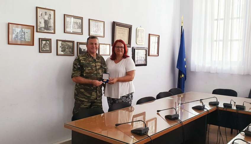 Στην Τήλο ο Γενικός Επιθεωρητής Στρατού Ν. Φλάρης – Τον υποδέχθηκε η Δήμαρχος Μαρία Καμμά