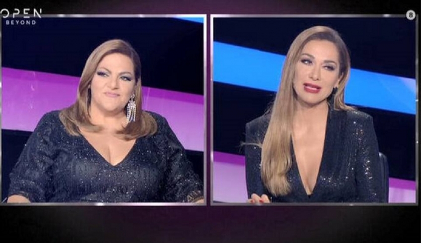 Βίκυ Σταυροπούλου - Δέσποινα Βανδή: Με το ίδιο φόρεμα στο J2US - «Δεν είμαστε σαν διαφήμιση αδυνατίσματος πριν και μετά;»