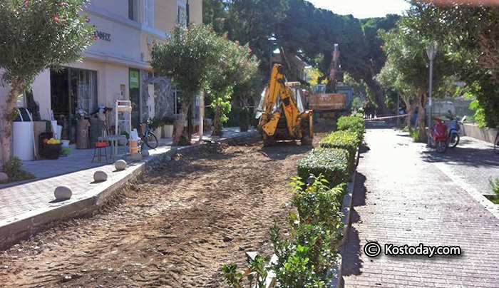 Επίστρωση με κυβόλιθους της οδού Βασ. Παύλου (φωτό)
