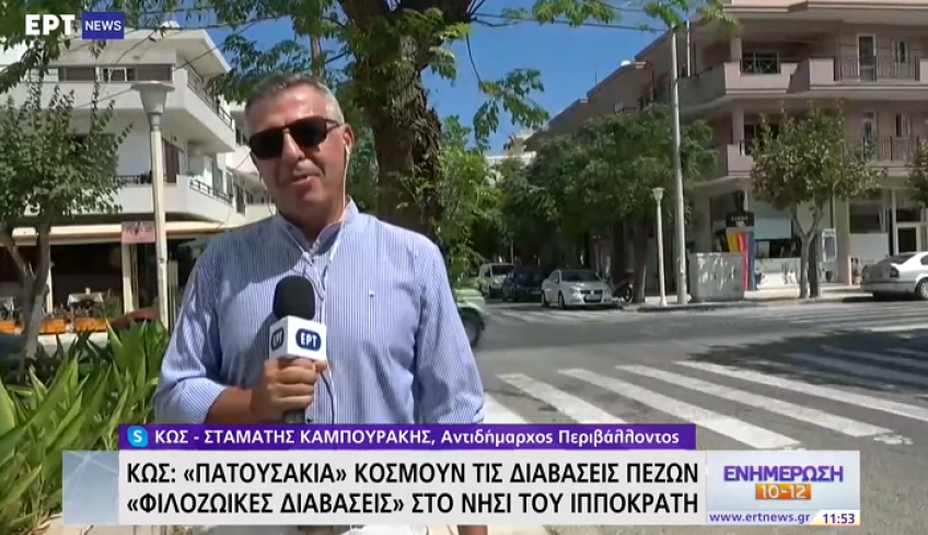 Κως: «Πατουσάκια» κοσμούν τις διαβάσεις των πεζών | 29/8/21 | ΕΡΤ
