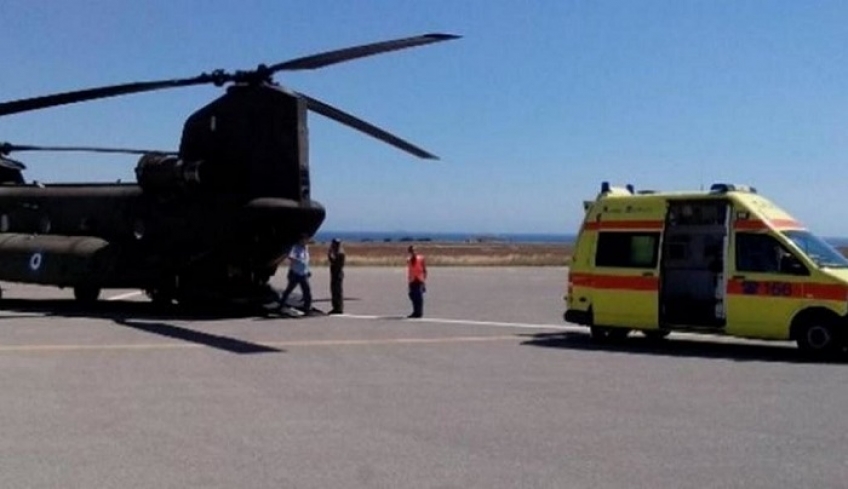 "Αερογέφυρα" σωτηρίας του ΕΚΑΒ για δύο τραυματίες από την Κω (βίντεο)