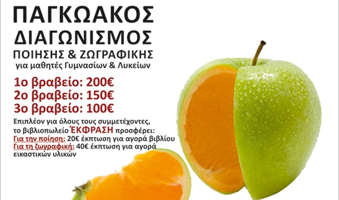 Παγκωακός Διαγωνισμός Ζωγραφικής &amp; Ποίησης για μαθητές με χρηματικό έπαθλο