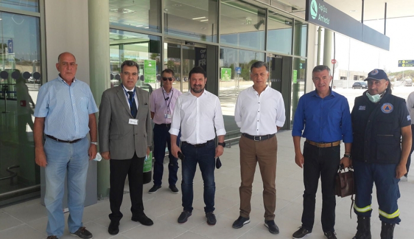 «Αυτοψία» χωροταξικού στο αεροδρόμιο Κω από Χαρδαλιά και στελέχη ΠΠ για διασφαλιστούν τα πρωτόκολλα