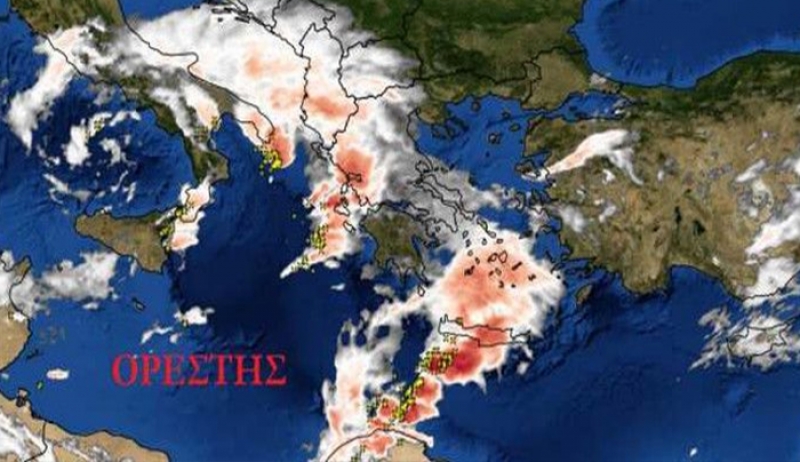Ο «Ορέστης» έφερε χθες 30.000 αστραπές! Πού θα χτυπήσει σήμερα