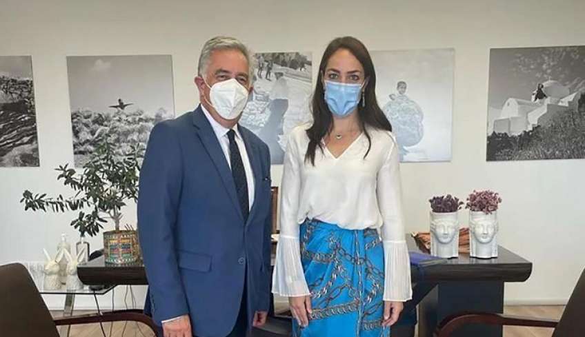 Συνάντηση του Βασίλη Υψηλάντη με την Υφυπουργό κ. Δόμνα Μιχαηλίδου