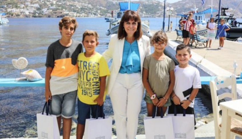 Στην Ψέριμο η Πρόεδρος της Δημοκρατίας Κατερίνα Σακελλαροπούλου