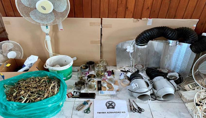 Συνελήφθη ημεδαπός που είχε αναπτύξει εσωτερικού τύπου καλλιέργεια ναρκωτικών στην Κω
