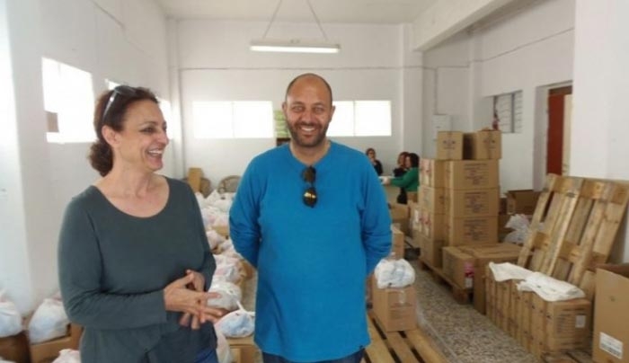 Η 1η διανομή που γίνεται για την επισιτιστική βοήθεια στην Κω