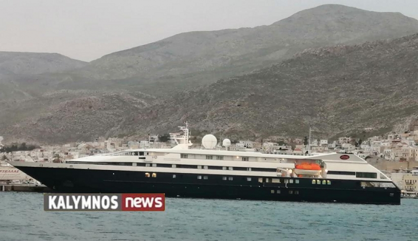 Από την άφιξη του πρώτου κρουαζιερόπλοιου στην Κάλυμνο για τη φετινή σεζόν (βίντεο)