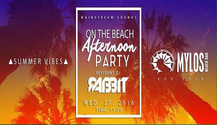 Beach Party την Τετάρτη 27/07 στον "ΜΥΛΟ" με τον Dj Rabbit!!!