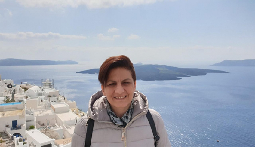 Η Ειρήνη Καρρά από την Σαντορίνη, υποψήφια με την παράταξη του Περιφερειάρχη, Γιώργου Χατζημάρκου