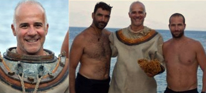 Ο Μητσικώστας πήγε στην Κάλυμνο, έβαλε σκάφανδρο και έκανε τον σφουγγαρά [εικόνες]