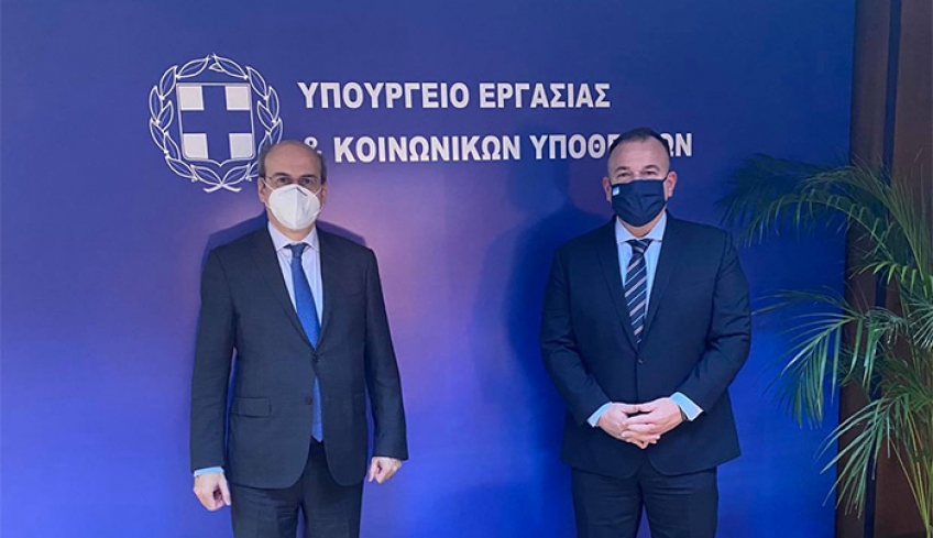 Ο Ιωάννης Παππάς στον Υπουργό Εργασίας Κ. Χατζηδάκη για τα εργασιακά θέματα της Δωδεκανήσου.